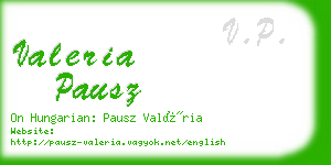 valeria pausz business card